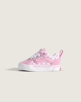 Toddler Knu Skool Checkerboard Shoe in Checkerboard Prism Pink / True White | Vans near me