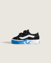 Toddler Old Skool V Shoe in Black / Bright Azure Blue | Vans on sale