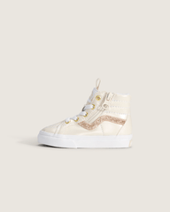 Toddler SK8-Hi Side Zip Shoe in Dazzled Turtledove White | Vans on sale
