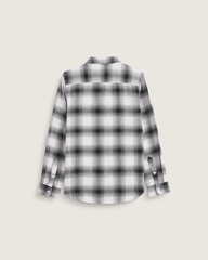 Kids Lawson Plaid Flannel Shirt in Marshmallow White / Black | Vans sale