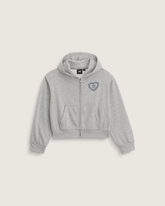 Kids Lacey Daze Retro Zip Hoodie in Cement Heather Grey | Vans online
