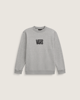 Kids Stretch Logo Crew Sweatshirt in Cement Heather Grey | Vans online