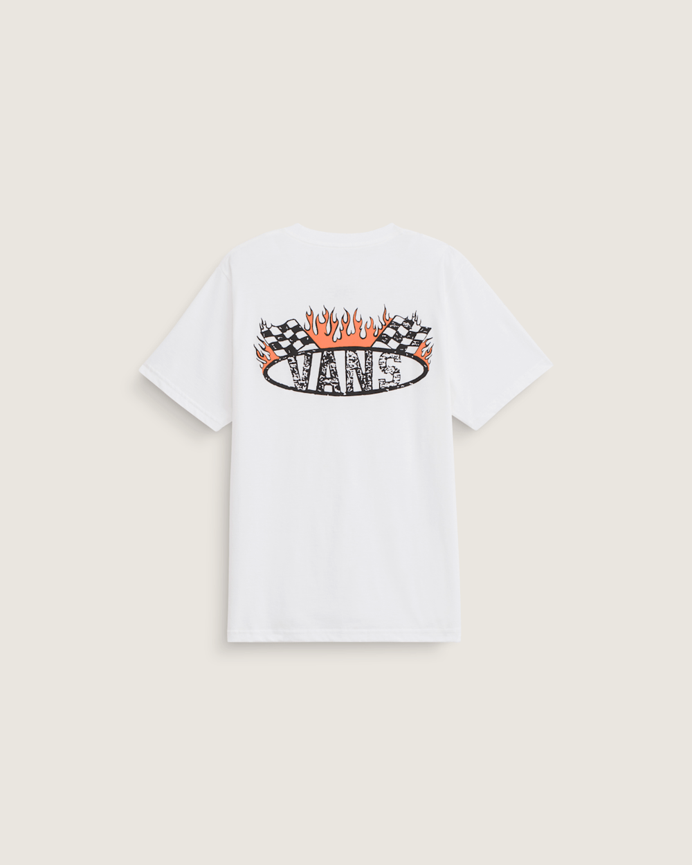 Kids Racing Flames T-Shirt in White | Vans near me