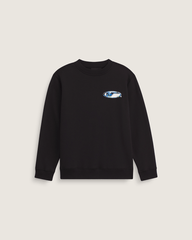 Kids Bevel Flame Crew Sweatshirt in Black | Vans online