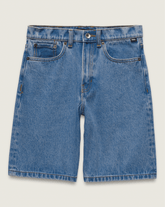 Kids Check-5 Baggy Denim Shorts in Stonewash Blue | Vans sale