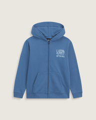 Kids Rippled Zip Hoodie in True Navy Blue | Vans near me