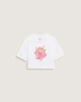 Kids Star Berries Crop T-Shirt in White | Vans online
