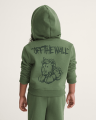 Little Kids Unicorn Zip Hoodie in Pine Forest Green | Vans near me