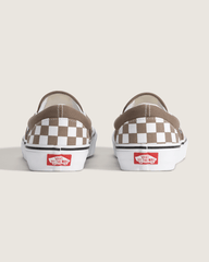 Classic Slip-On Checkerboard Shoe in Checkerboard Walnut Brown / White | Vans outlet