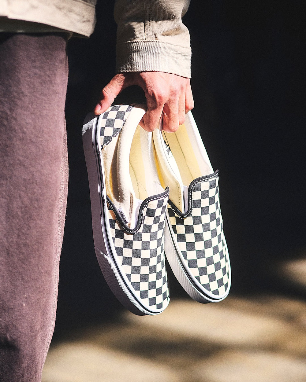 Classic Checkerboard Slip-On Black/White Shoe | Vans online
