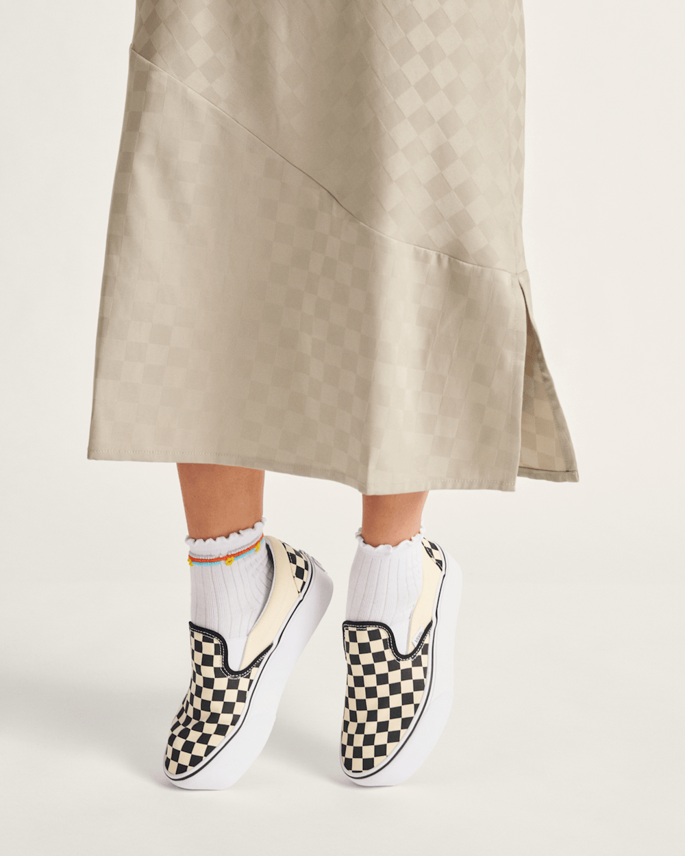 Classic Slip-On Stackform Checkerboard Black/Classic White Shoe | Vans near me