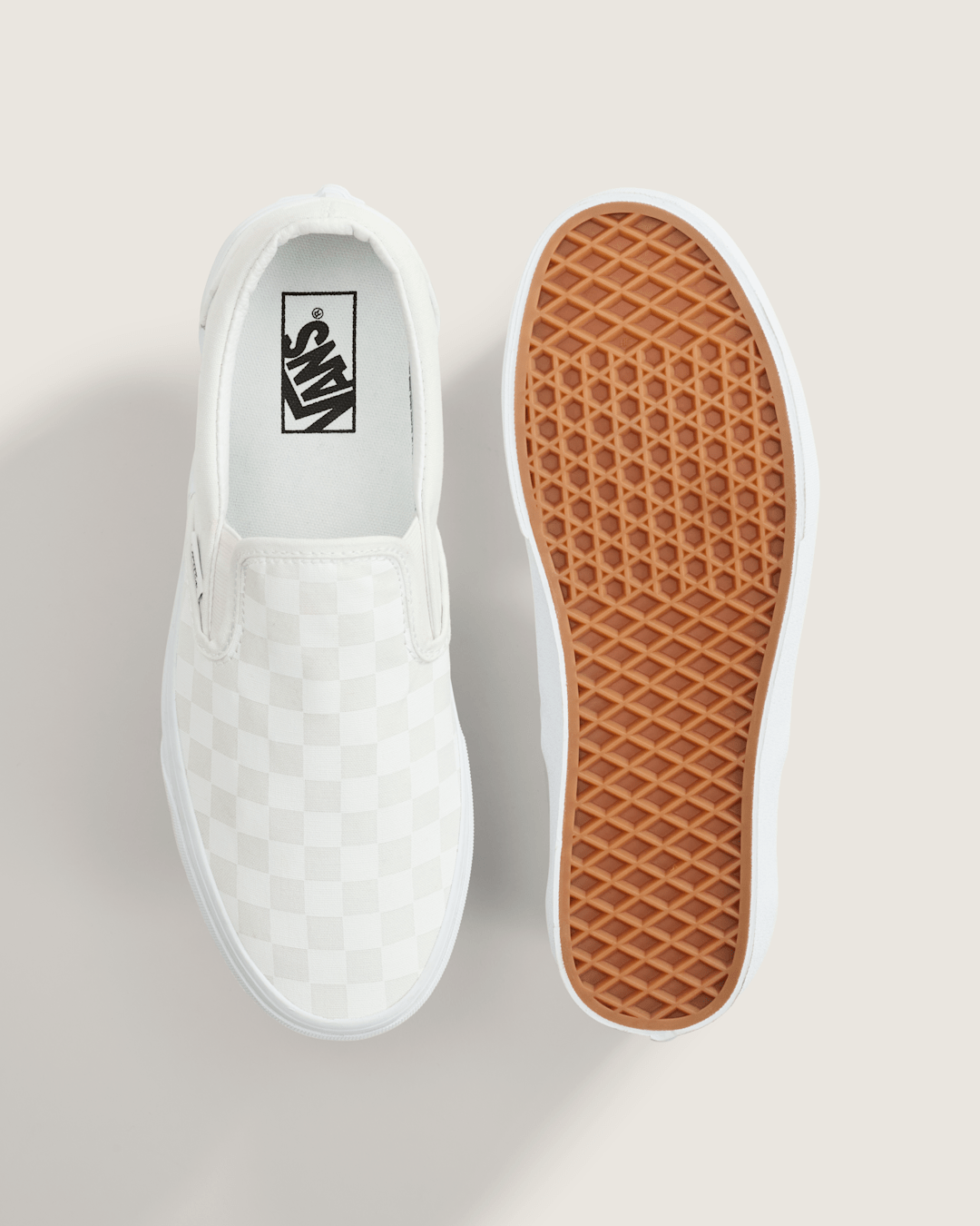 Classic Checkerboard Slip-On True White/True White Classics Shoe | Vans near me