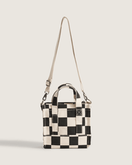 Lil Pergs Checkerboard Tote Bag in Antique White / Black | Vans outlet
