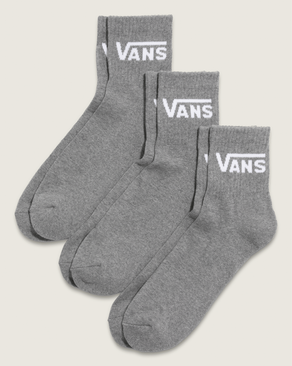 Classic Half Crew Socks 3-Pack in Heather Grey | Vans sale