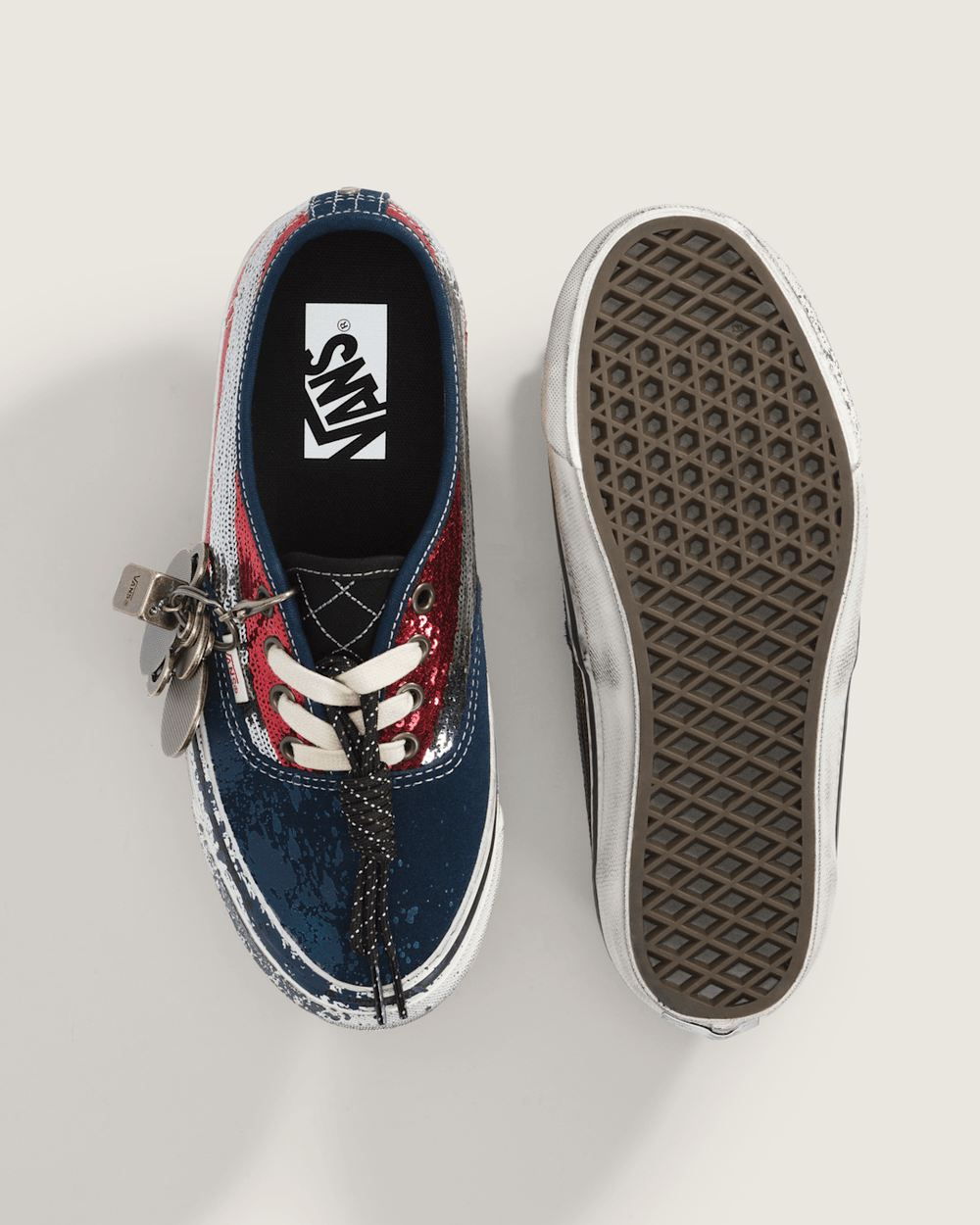 Premium Authentic "Charms" Shoe in Red / Navy | Vans online