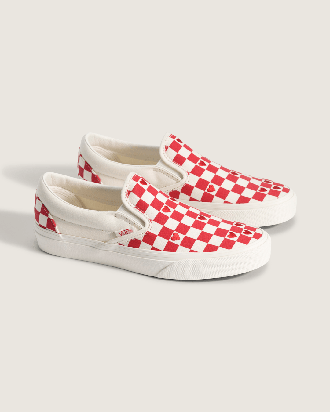Classic Slip-On Checkerboard Shoe in Checkerboard Racing Red | Vans near me