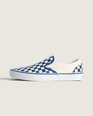 Classic Slip-On Checkerboard Shoe in True Blue / White | Vans discount