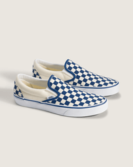 Classic Slip-On Checkerboard Shoe in True Blue / White | Vans discount