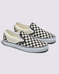 Classic Slip-On Wide Checkerboard Shoe in Checkerboard Black / Classic White | Vans near me
