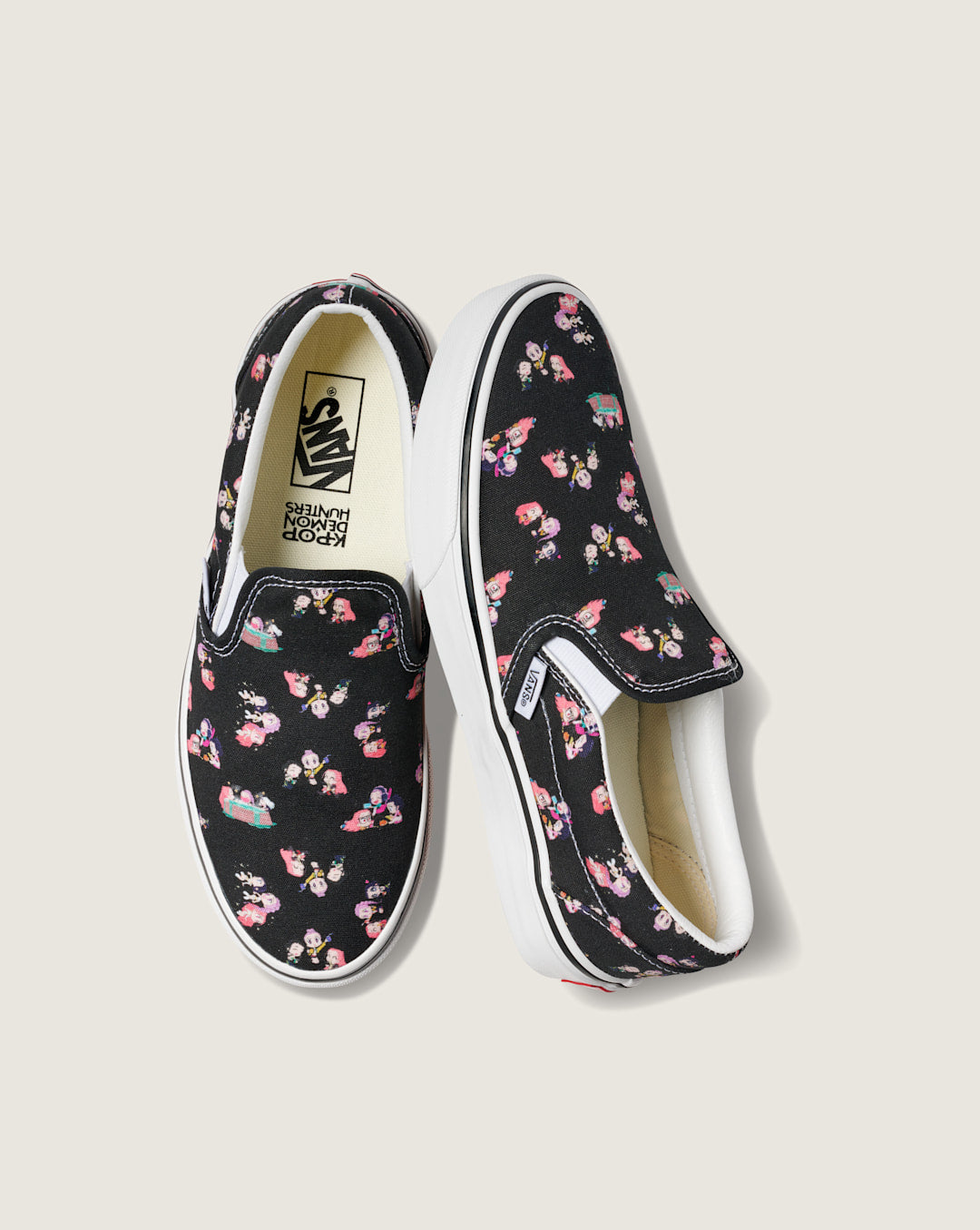 KPop Demon Hunters x Vans Classic Slip-On Shoe in Kpop Demon Hunters Black | Vans outlet