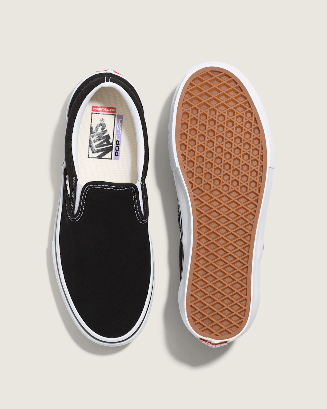 Skate Slip-On Black/White Skate Shoe | Vans outlet