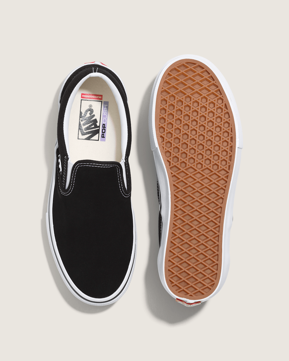 Skate Slip-On Black/White Skate Shoe | Vans outlet