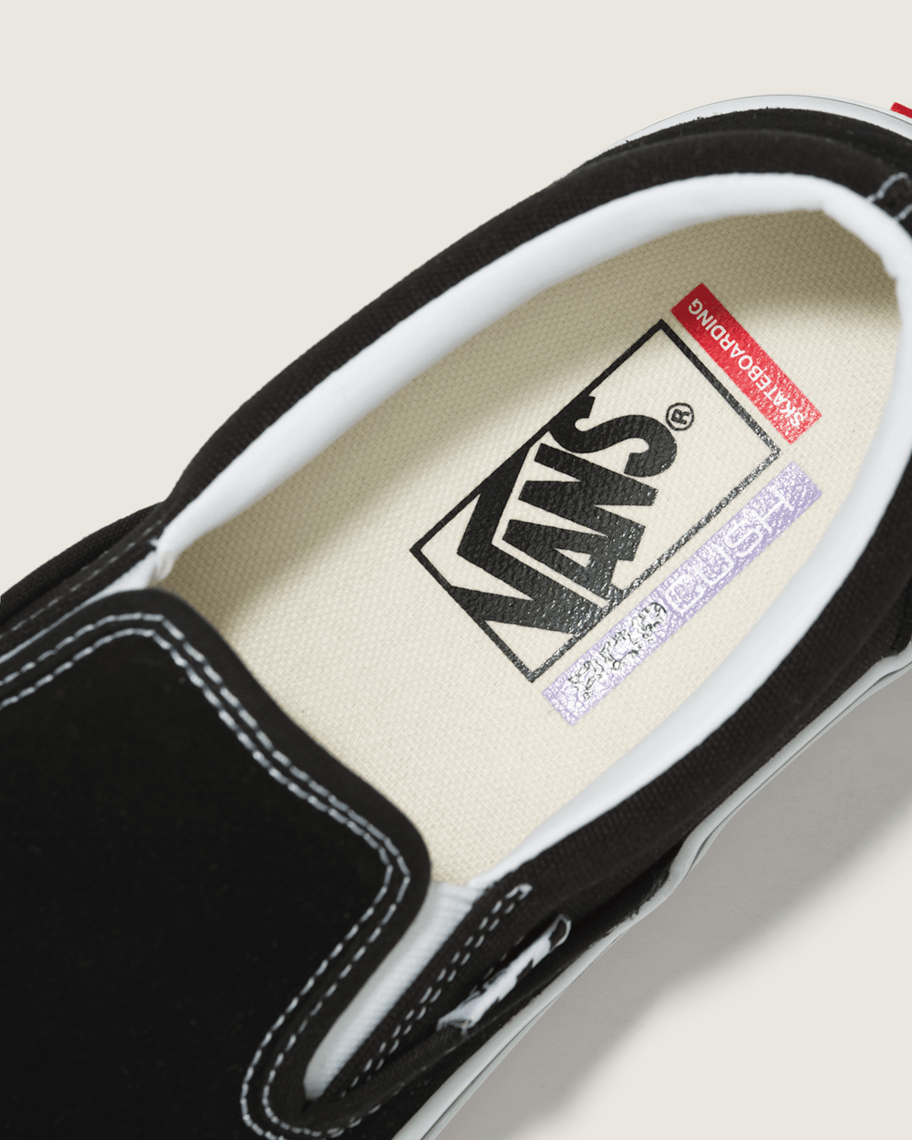 Skate Slip-On Black/White Skate Shoe | Vans outlet
