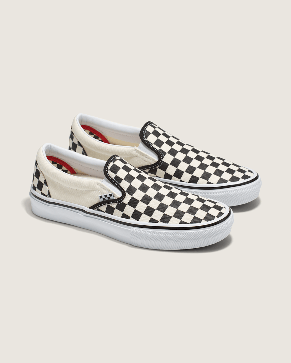 Skate Slip-On Checkerboard Shoe in Checkerboard Black / Off White | Vans on sale