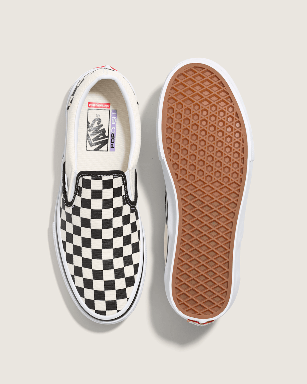 Skate Slip-On Checkerboard Shoe in Checkerboard Black / Off White | Vans on sale