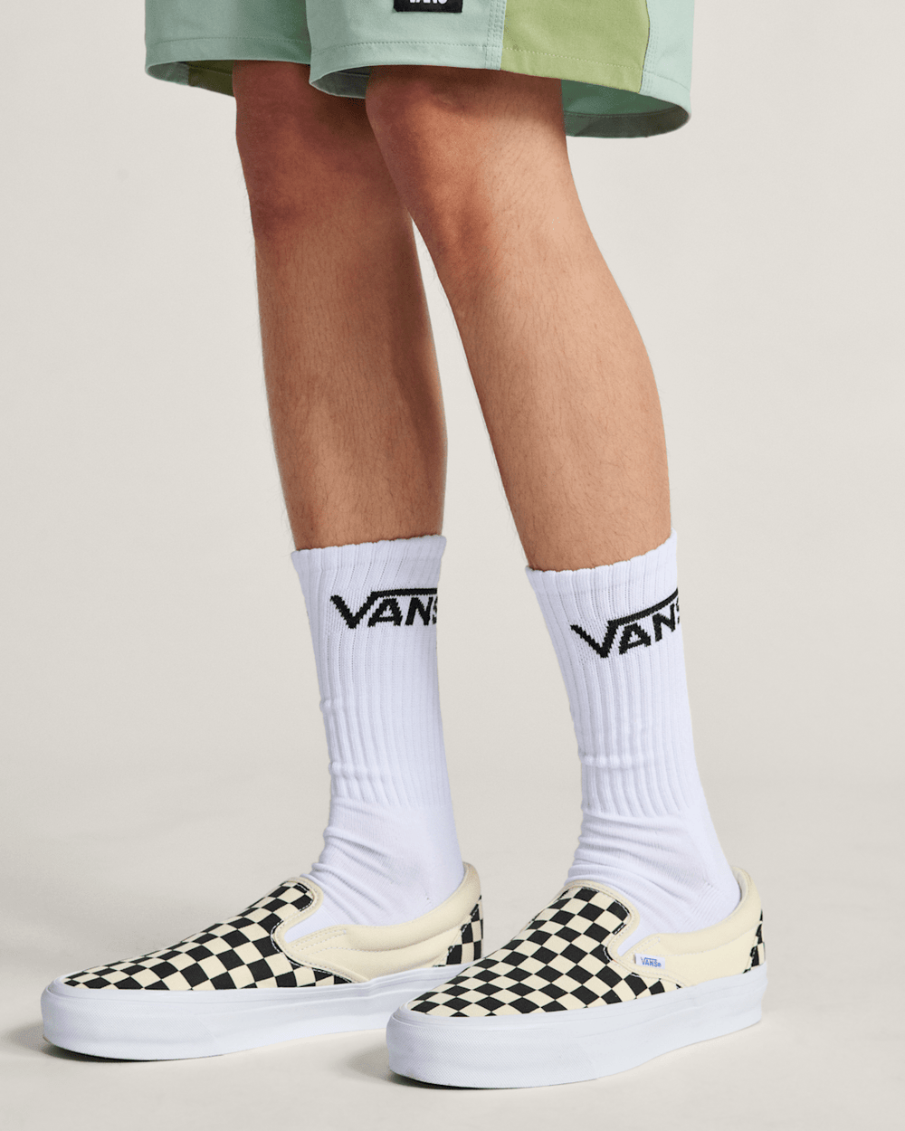 Premium Slip-On Checkerboard Shoe in Checkerboard Black / Off White | Vans outlet