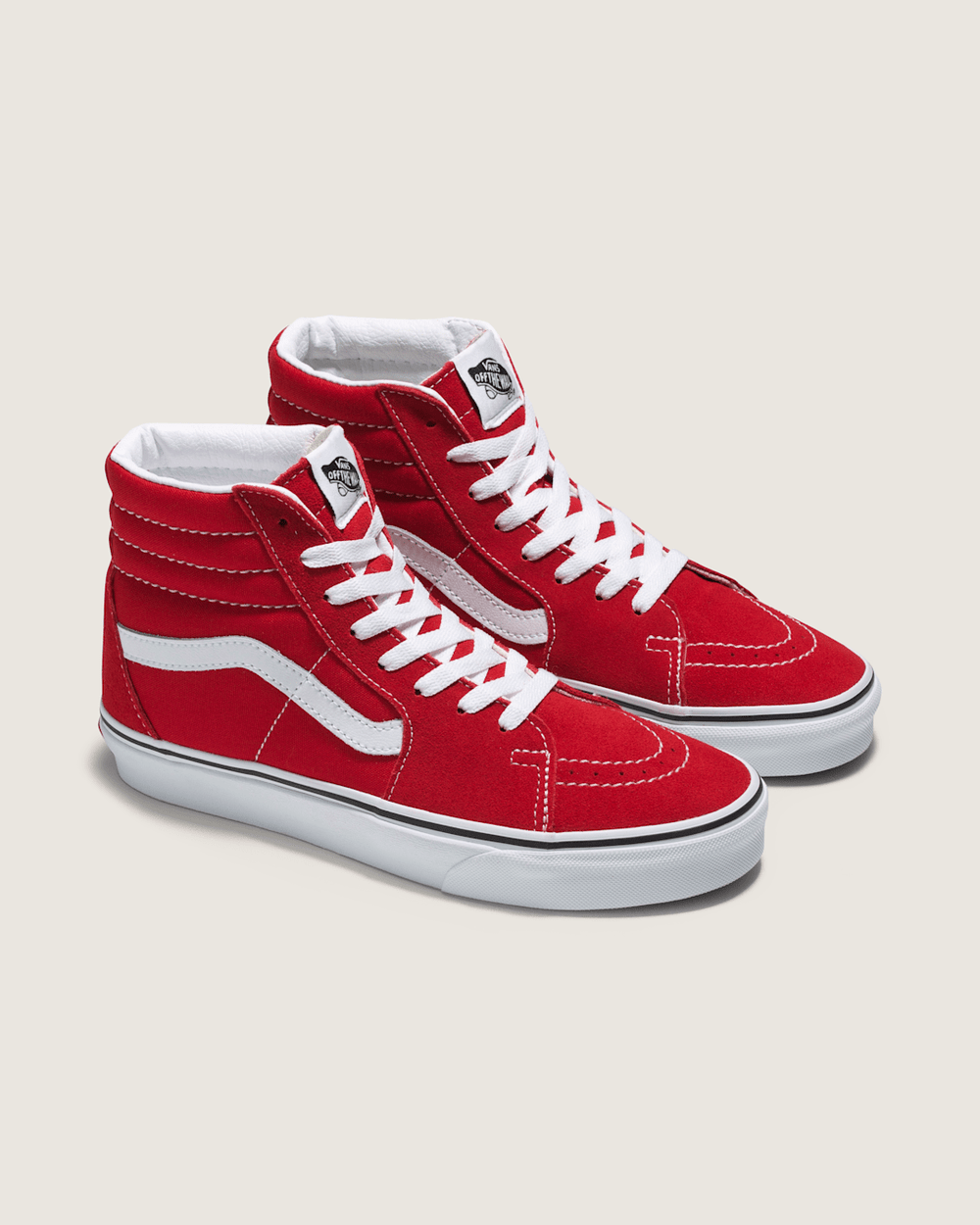 Sk8-Hi Shoe in Racing Red / True White | Vans on sale