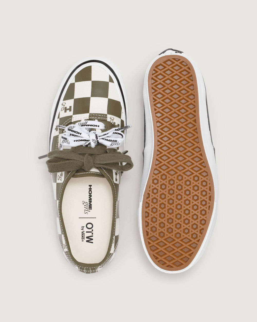 OTW by Vans X HommeGirls Authentic 44 in Checkerboard Military Green | Vans near me