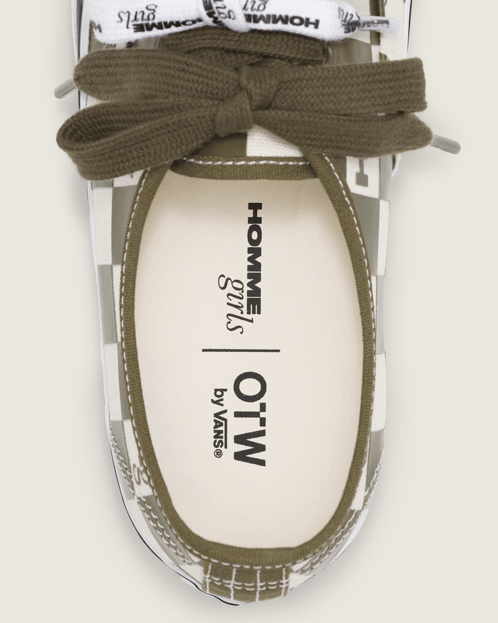 OTW by Vans X HommeGirls Authentic 44 in Checkerboard Military Green | Vans near me