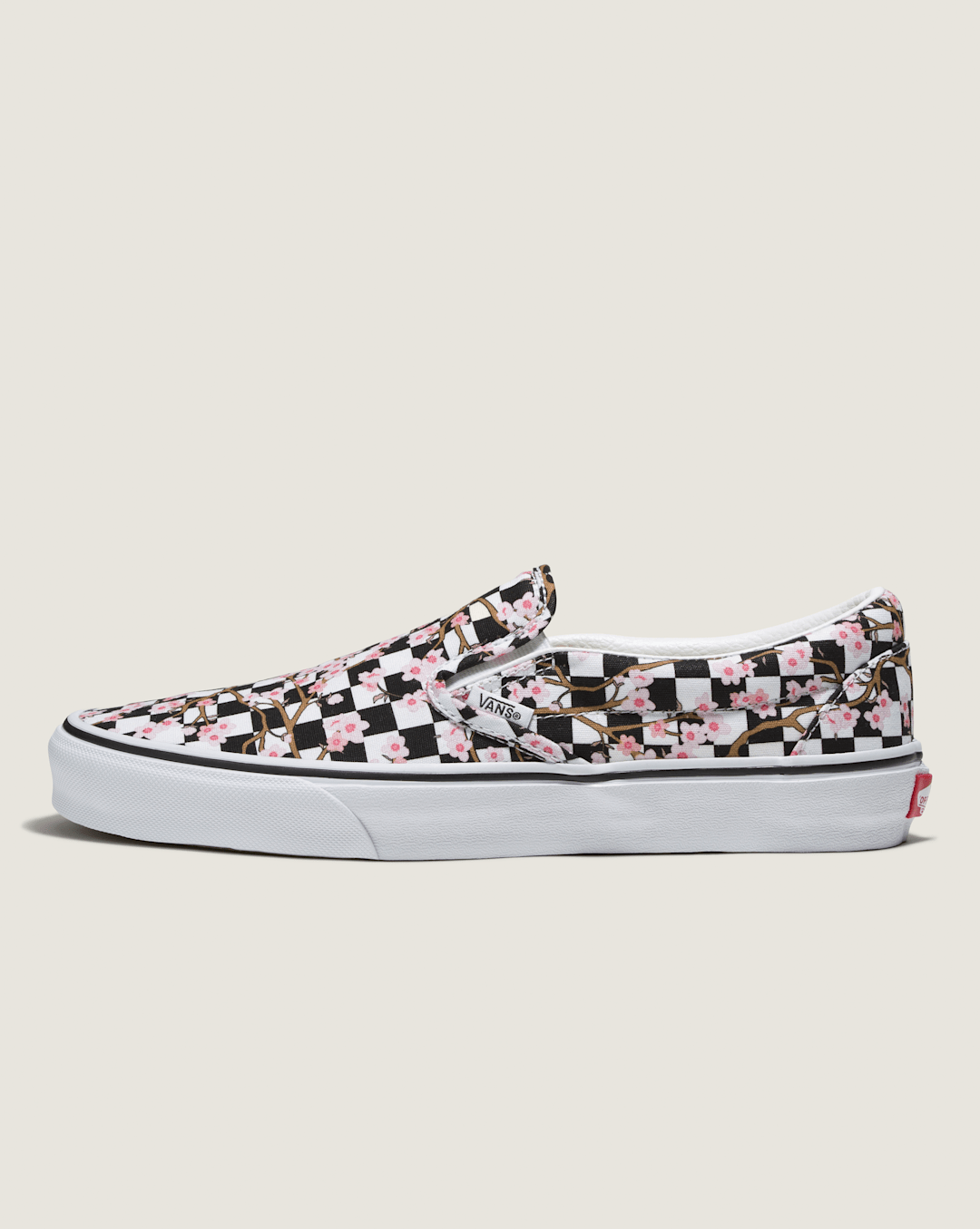Customs Classic Slip-On Checkerboard Shoe in Cherry Blossom Pink / Black | Vans discount