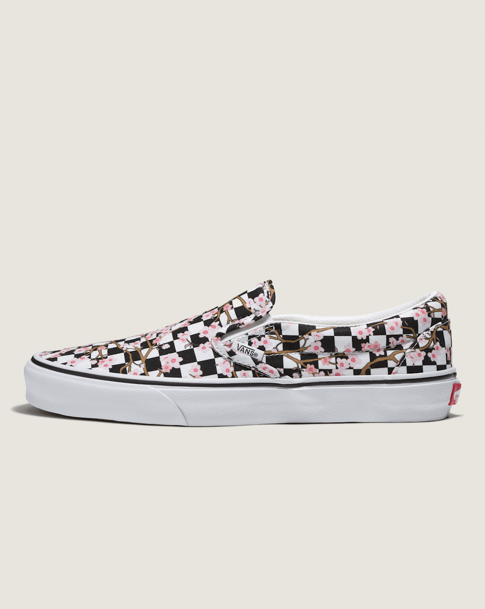 Customs Classic Slip-On Checkerboard Shoe in Cherry Blossom Pink / Black | Vans discount