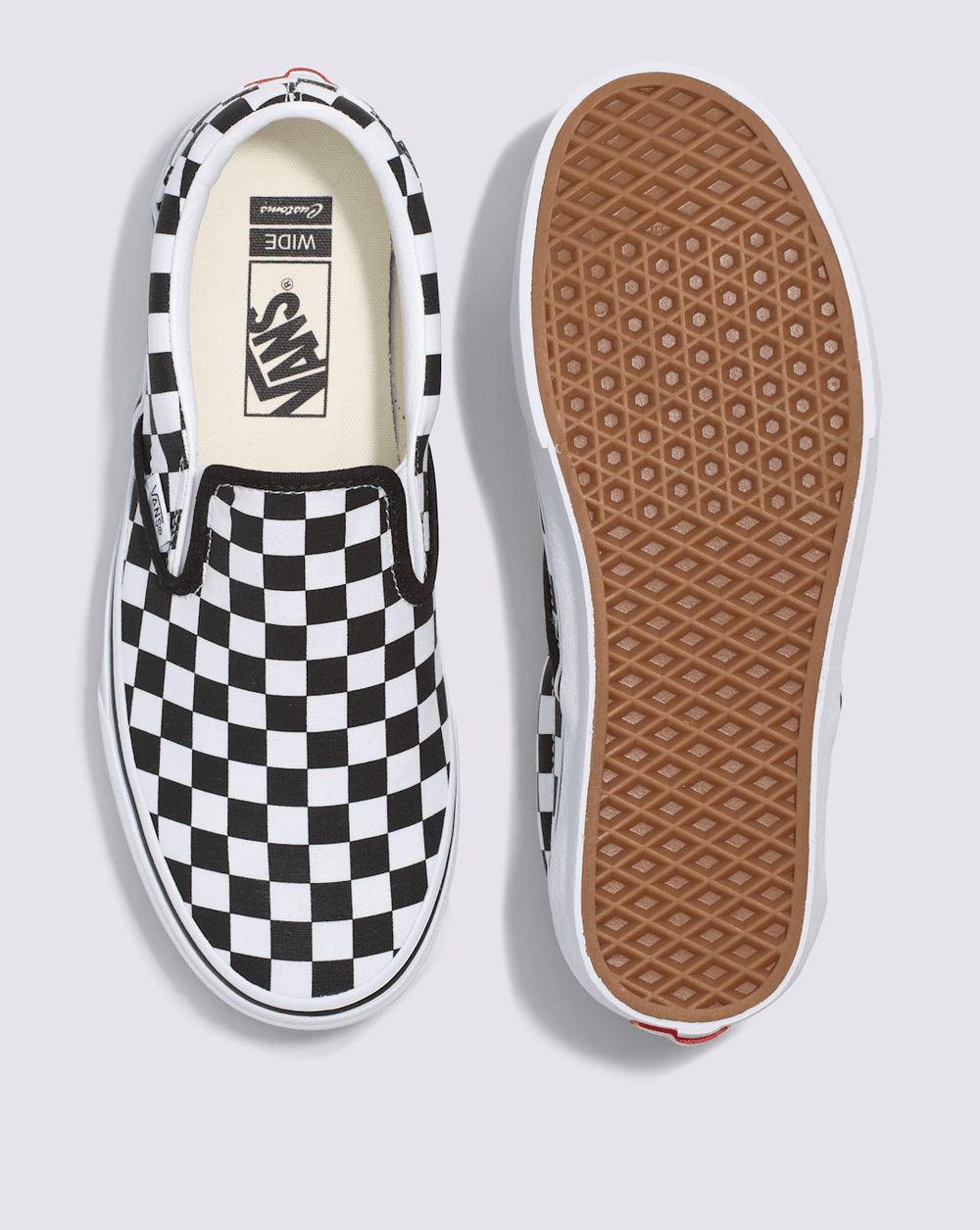 Customs Classic Slip-On Checkerboard Wide Shoe in Customs | Vans on sale