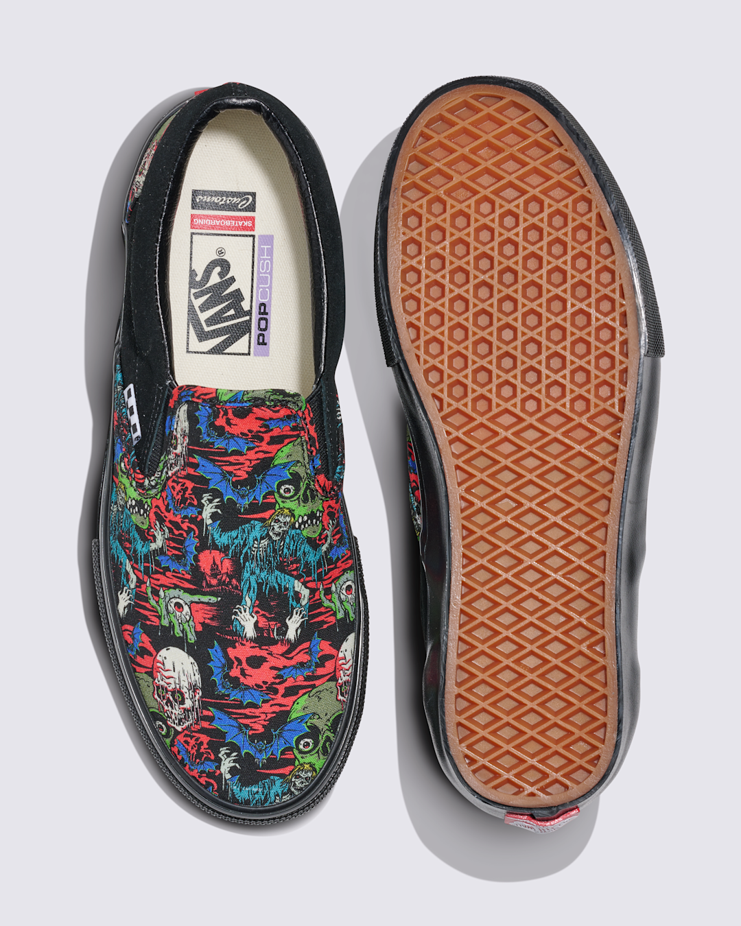 Customs Skate Slip-On Halloween Shoe in Customs | Vans on sale