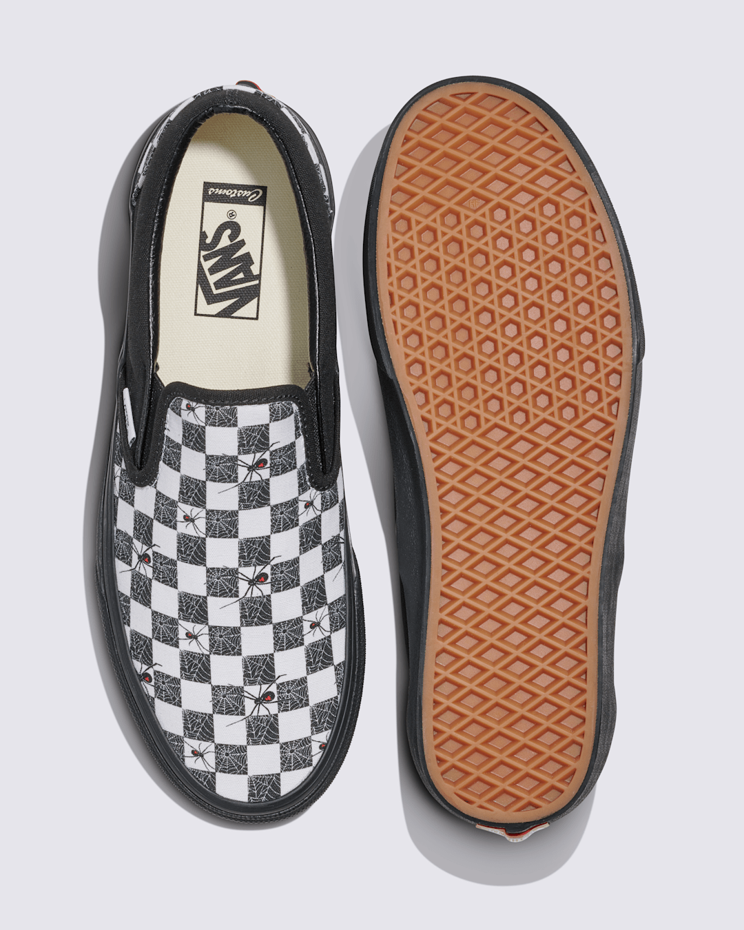 Customs Classic Slip-On Halloween Checkerboard Shoe in Customs | Vans on sale