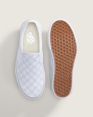 Classic Slip-On Platform Checkerboard Shoe in Checkerboard Silver Grey | Vans outlet