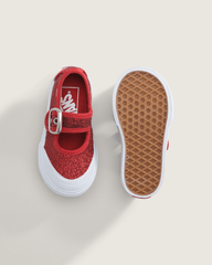 Toddler Mary Jane Shoe in Glitter Red | Vans outlet