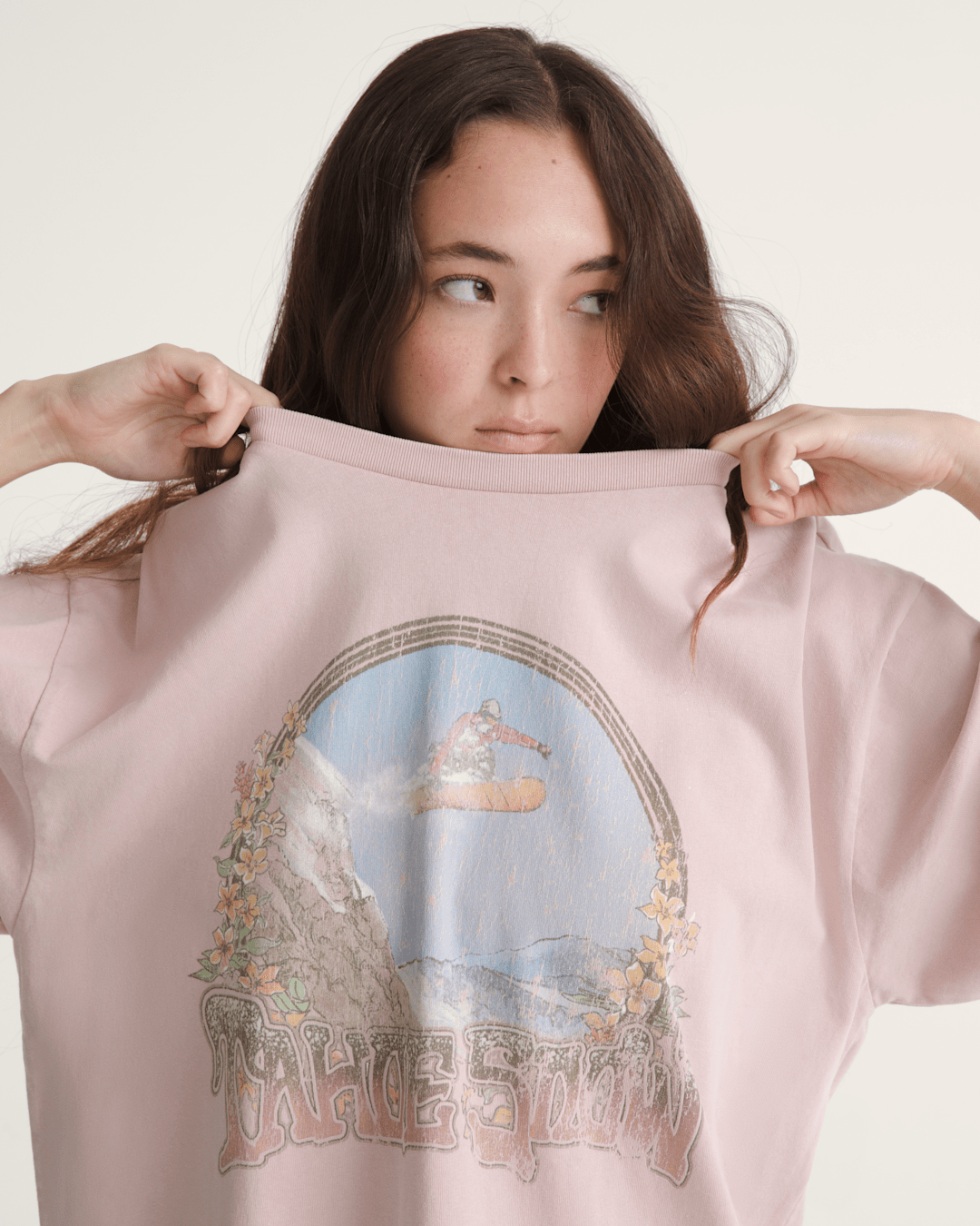 Snow Chutes T-Shirt in Sepia Rose Pink | Vans near me