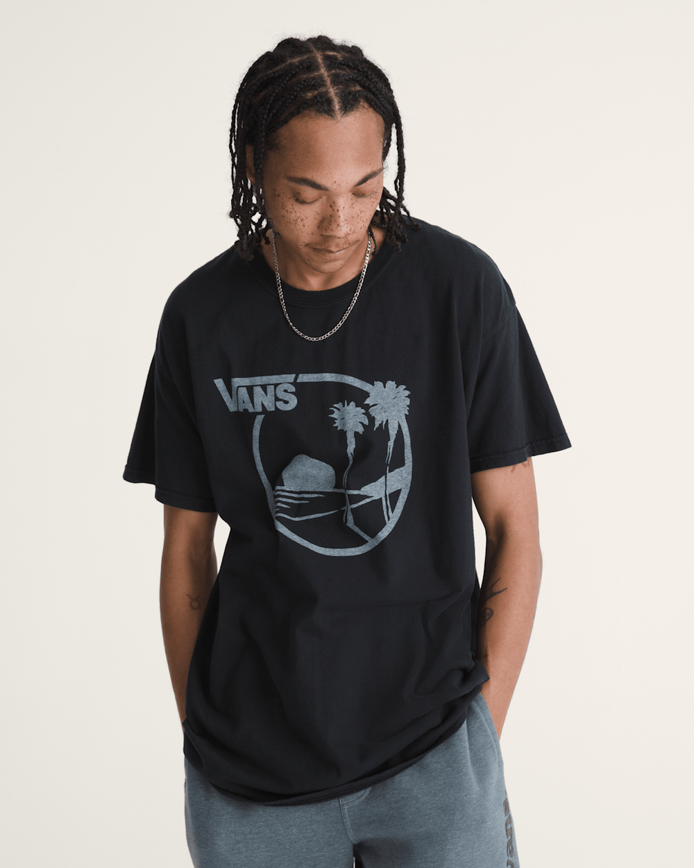 Waffle Shop Sun Vans Style T-Shirt in Black | Vans on sale