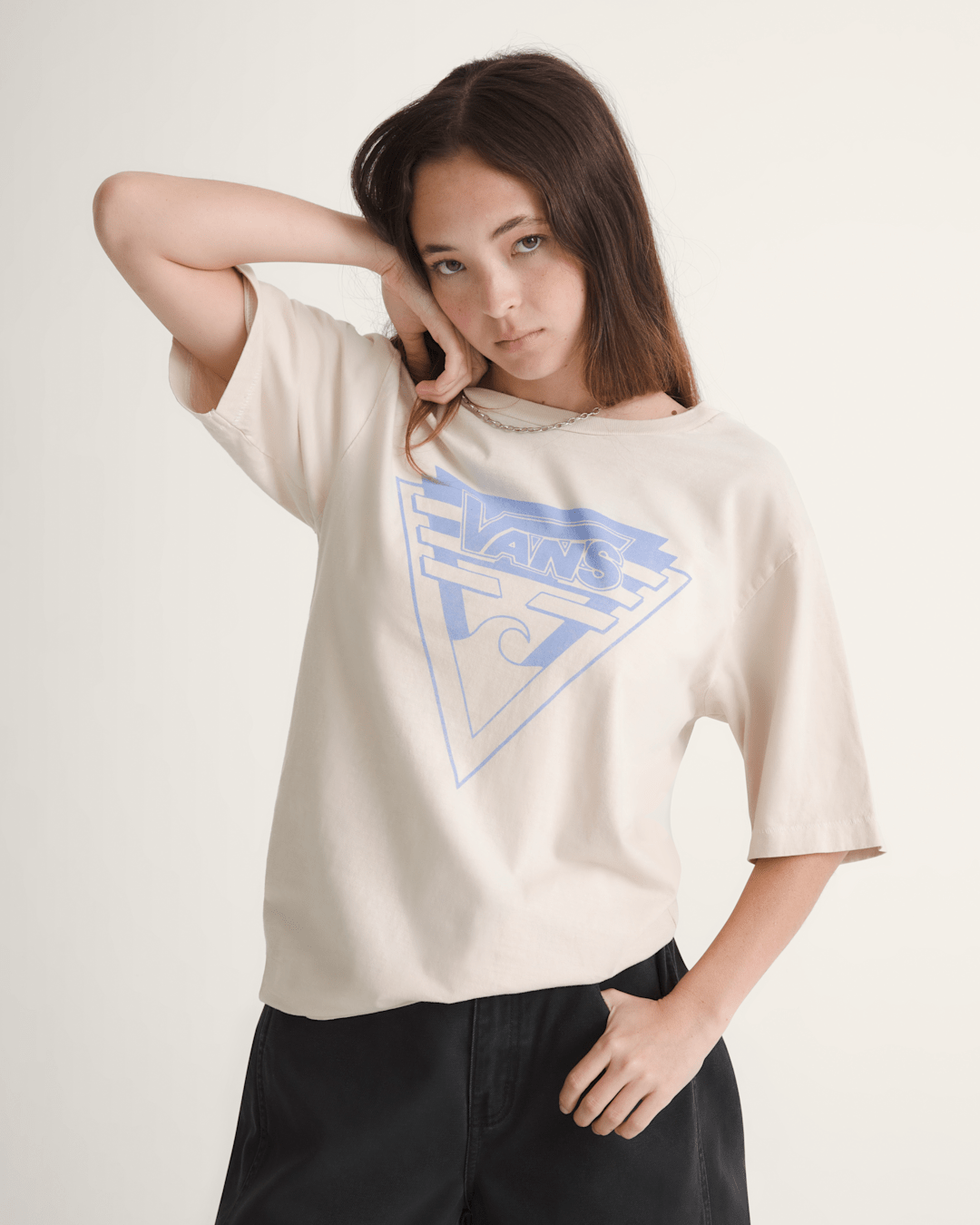 Waffle Shop Wave Blend T-Shirt in Marshmallow White | Vans discount