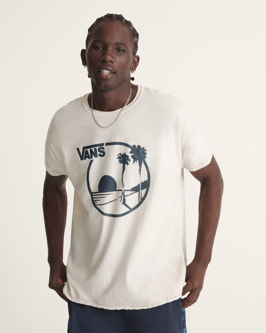 Waffle Shop Sun Vans Style T-Shirt in Marshmallow | Vans outlet