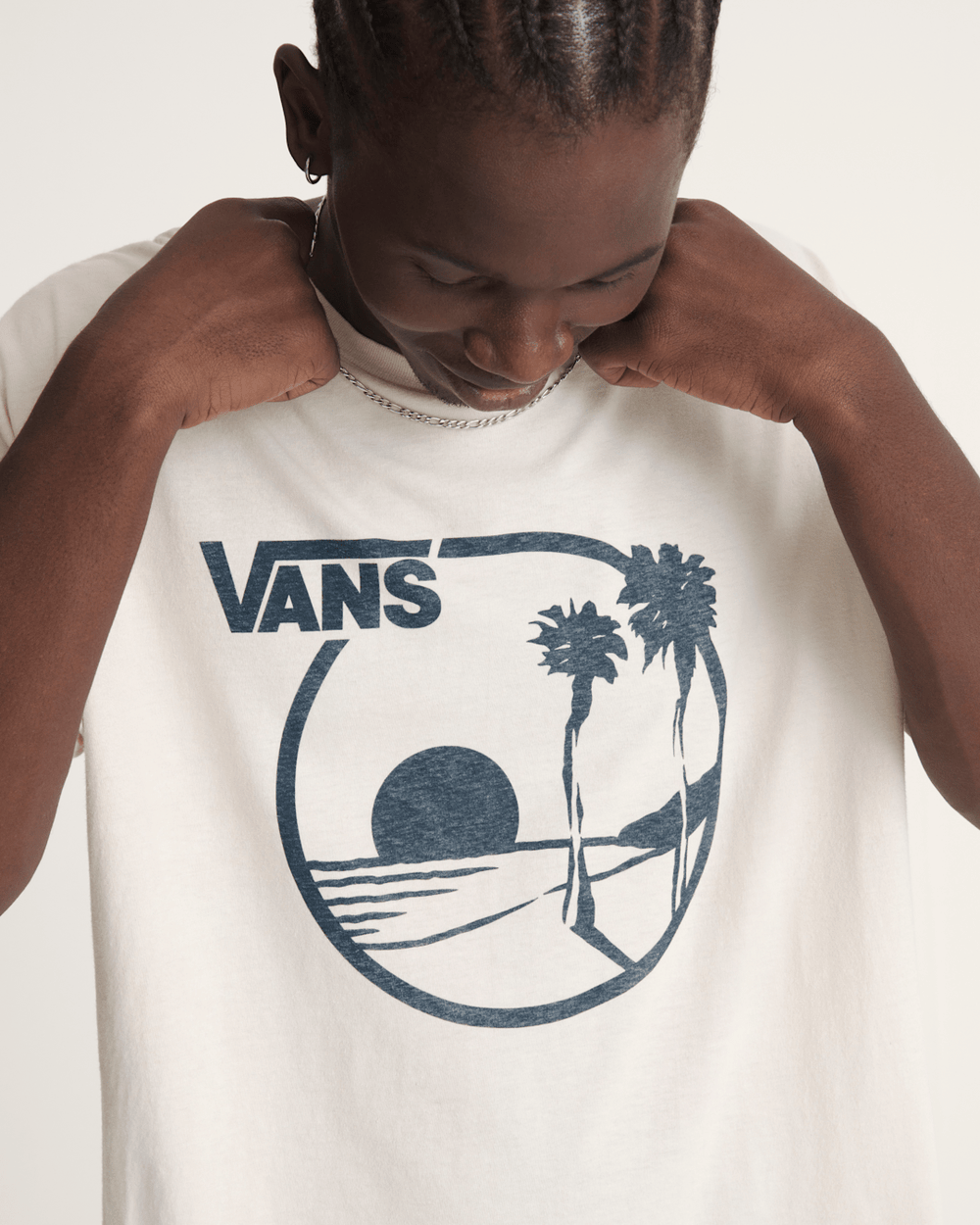 Waffle Shop Sun Vans Style T-Shirt in Marshmallow | Vans outlet
