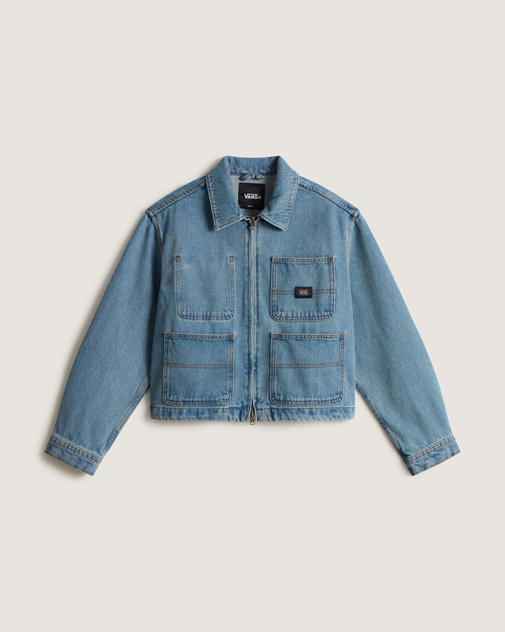Emily Boxy Work Wear Jacket in Stonewash Blue | Vans online