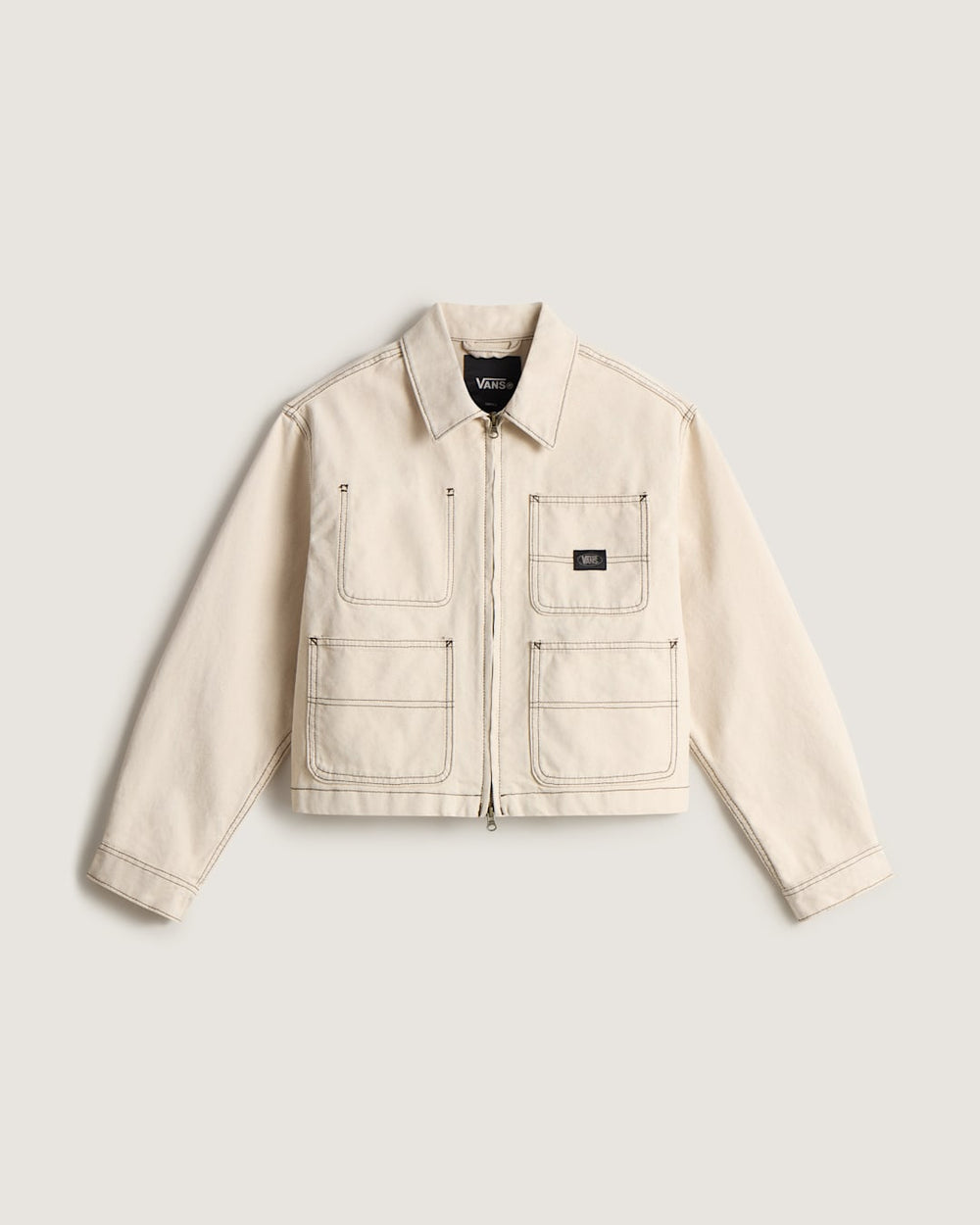 Emily Boxy Work Wear Jacket in Natural Seed | Vans near me