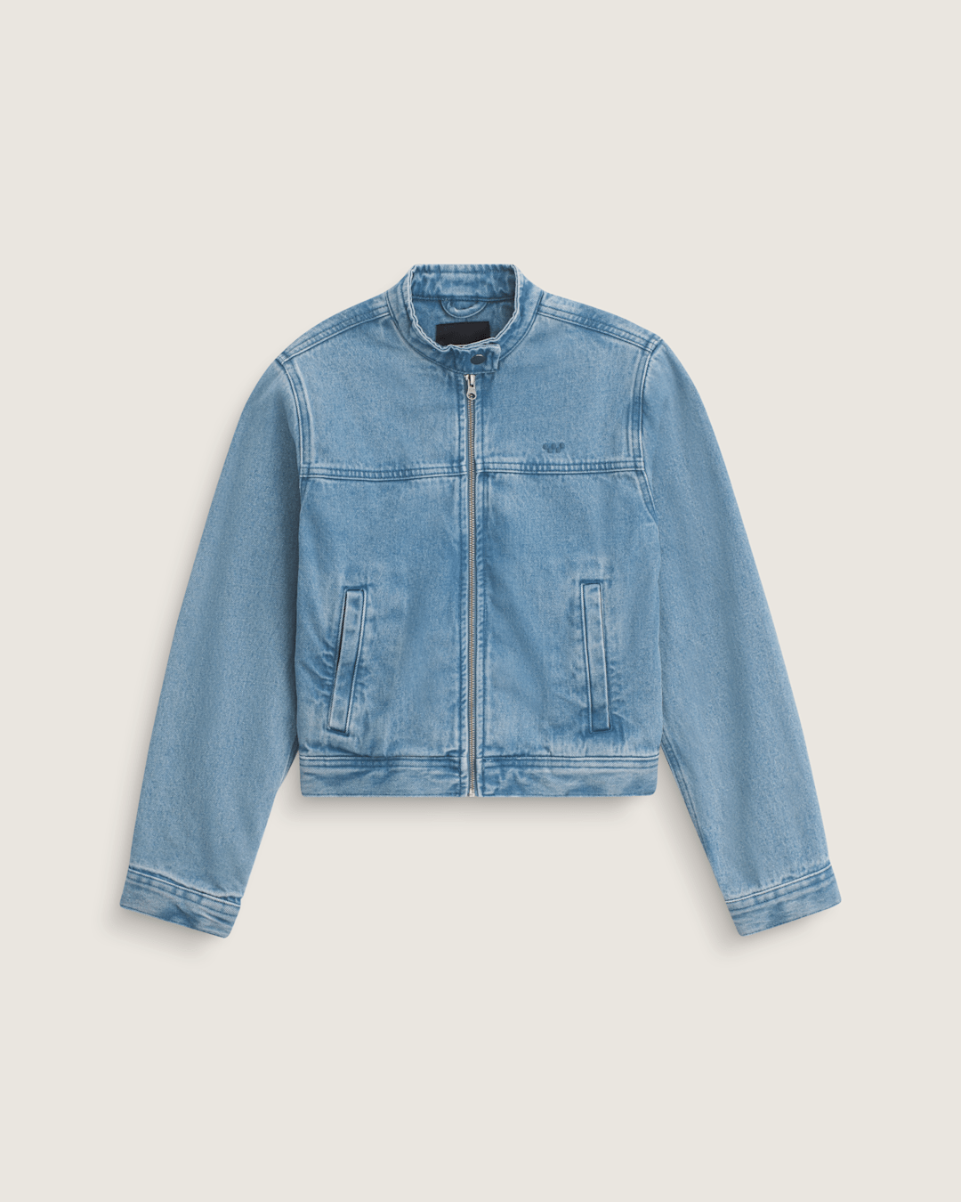 Premium Pomona Collarless Station Jacket in Stonewash Blue | Vans on sale