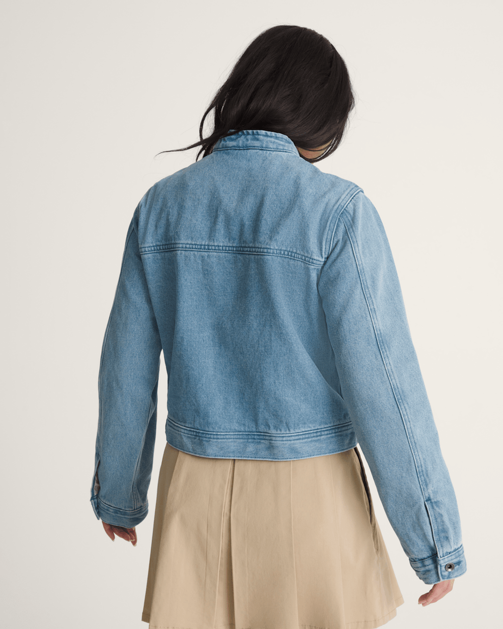 Premium Pomona Collarless Station Jacket in Stonewash Blue | Vans on sale