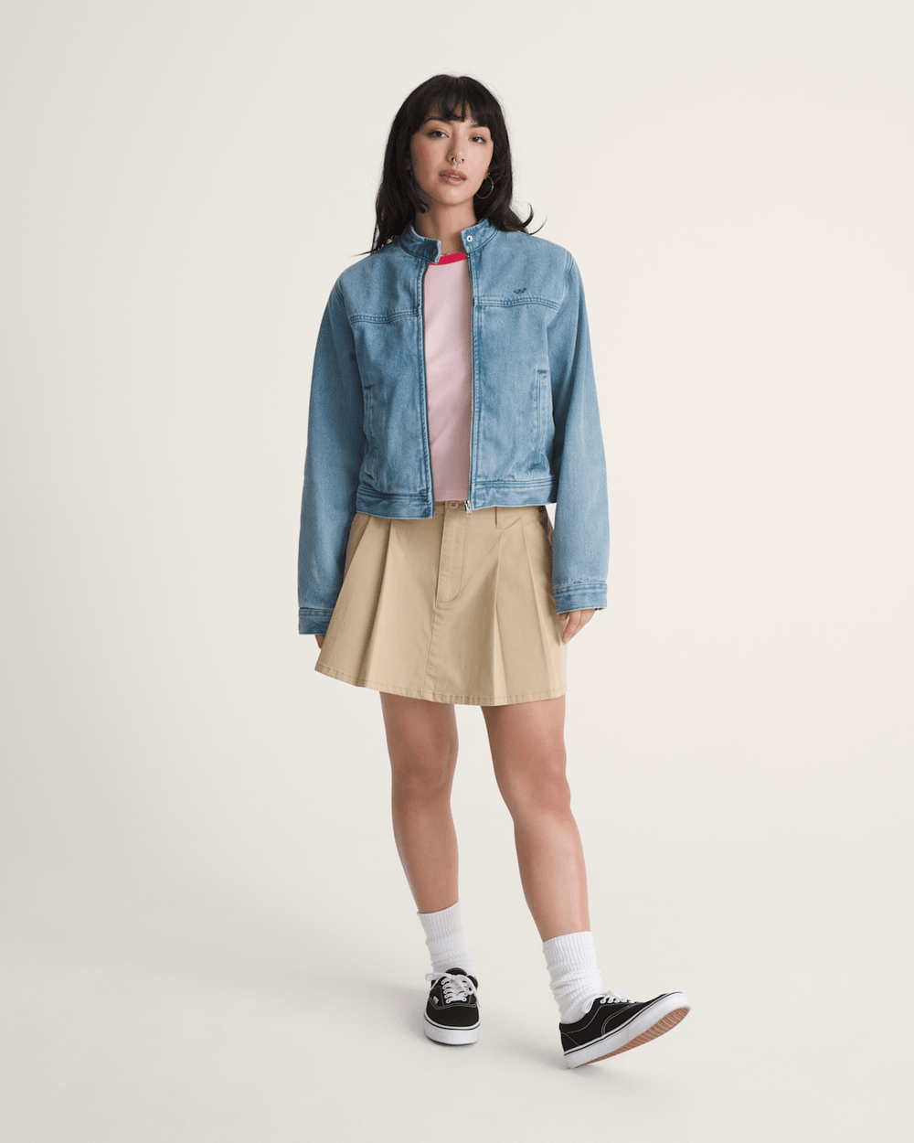 Premium Pomona Collarless Station Jacket in Stonewash Blue | Vans on sale